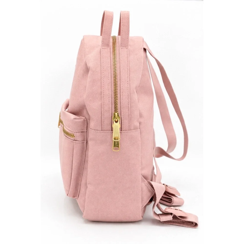 Herschel Nova Mini Backpack Ash Rose Pink 9L Gold Zip Striped Lining Women's Bag